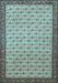 Machine Washable Persian Light Blue Traditional Rug, wshtr1635lblu