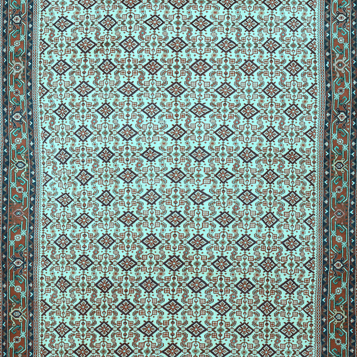 Machine Washable Persian Light Blue Traditional Rug, wshtr1635lblu