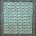 Square Persian Light Blue Traditional Rug, tr1635lblu