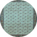 Round Persian Light Blue Traditional Rug, tr1635lblu