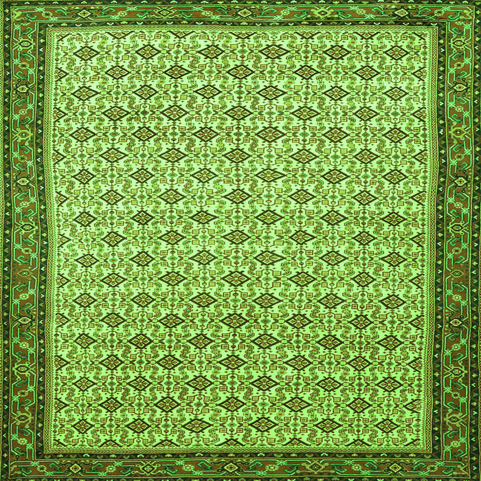 Serging Thickness of Persian Green Traditional Rug, tr1635grn