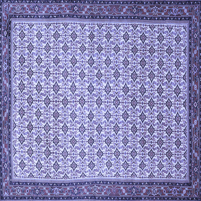Square Persian Blue Traditional Rug, tr1635blu