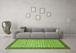 Machine Washable Persian Green Traditional Area Rugs in a Living Room,, wshtr1635grn