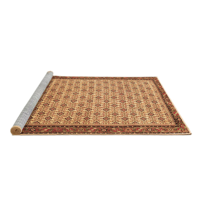 Sideview of Machine Washable Persian Brown Traditional Rug, wshtr1635brn