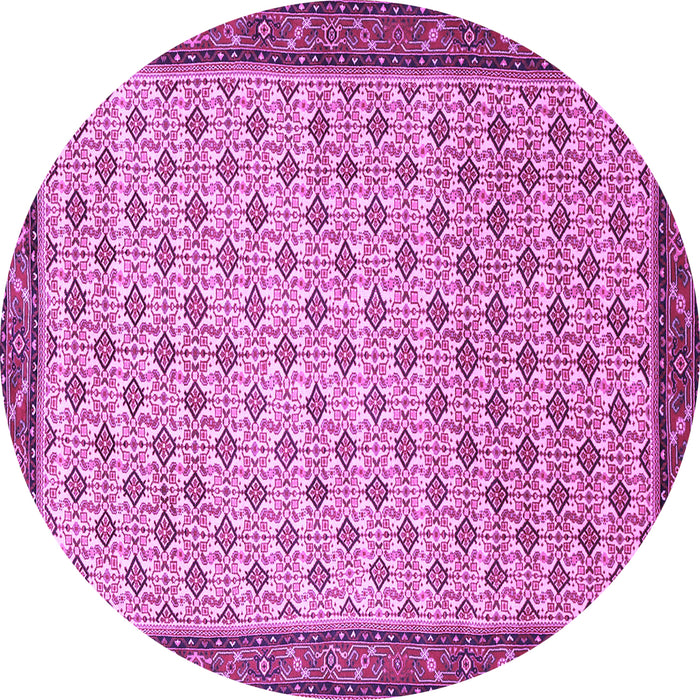 Round Persian Purple Traditional Rug, tr1635pur