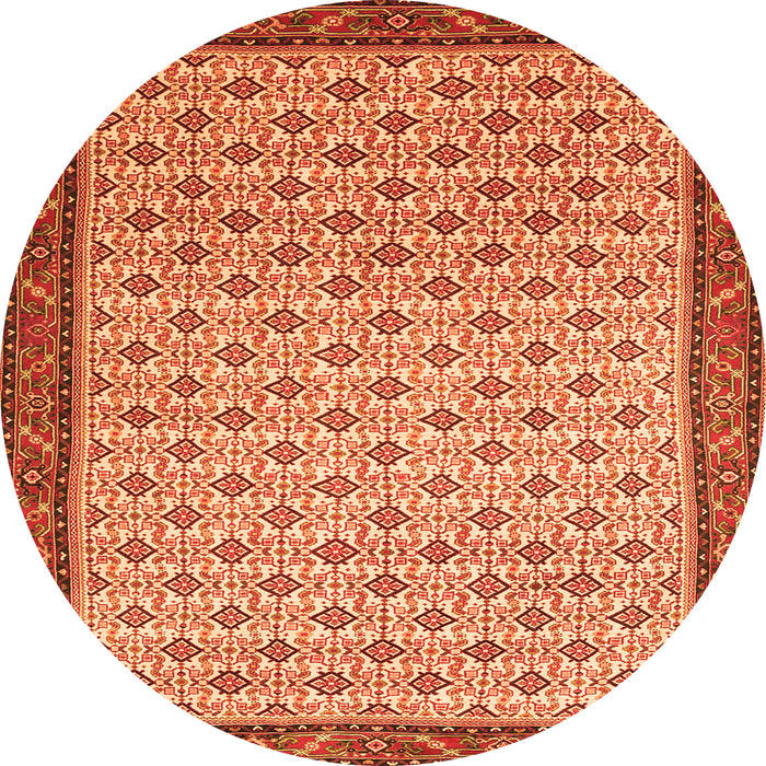 Machine Washable Persian Orange Traditional Area Rugs, wshtr1635org