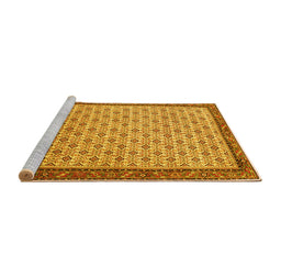 Sideview of Machine Washable Persian Yellow Traditional Rug, wshtr1635yw