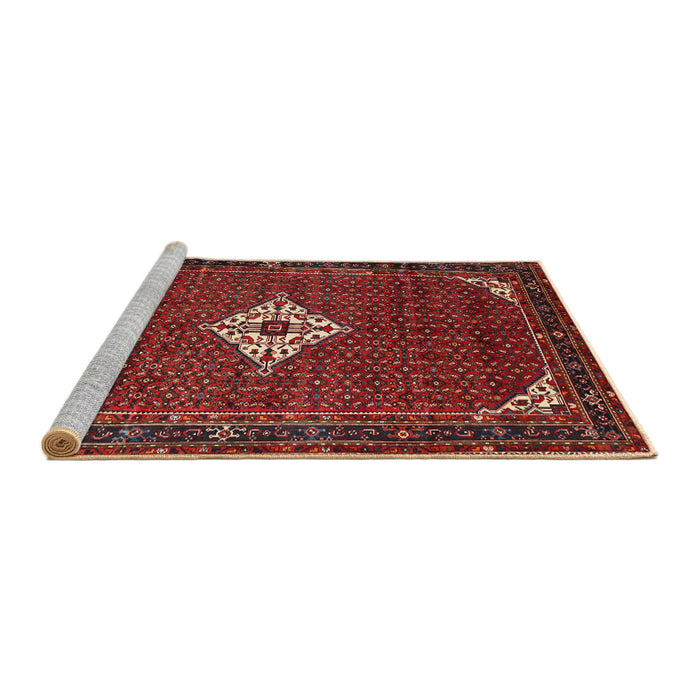 Sideview of Machine Washable Traditional Sienna Brown Rug, wshtr1636