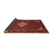 Sideview of Traditional Sienna Brown Persian Rug, tr1636