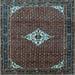 Square Persian Light Blue Traditional Rug, tr1636lblu