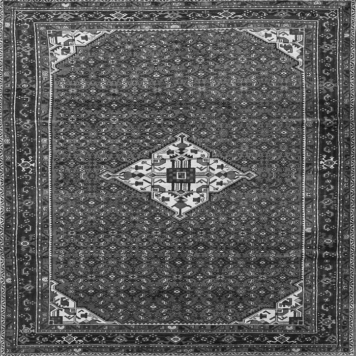 Serging Thickness of Persian Gray Traditional Rug, tr1636gry