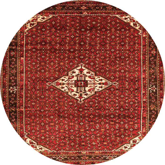 Square Persian Orange Traditional Rug, tr1636org