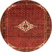 Square Persian Orange Traditional Rug, tr1636org