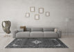 Machine Washable Persian Gray Traditional Rug in a Living Room,, wshtr1636gry