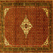 Square Persian Yellow Traditional Rug, tr1636yw