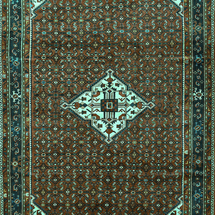 Machine Washable Persian Turquoise Traditional Area Rugs, wshtr1636turq