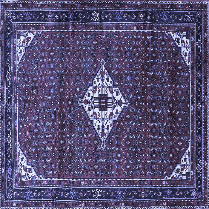 Square Persian Blue Traditional Rug, tr1636blu