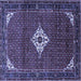 Square Persian Blue Traditional Rug, tr1636blu