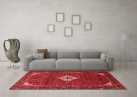 Machine Washable Persian Red Traditional Rug, wshtr1636red