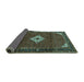 Sideview of Persian Turquoise Traditional Rug, tr1636turq