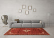 Machine Washable Persian Orange Traditional Area Rugs in a Living Room, wshtr1636org