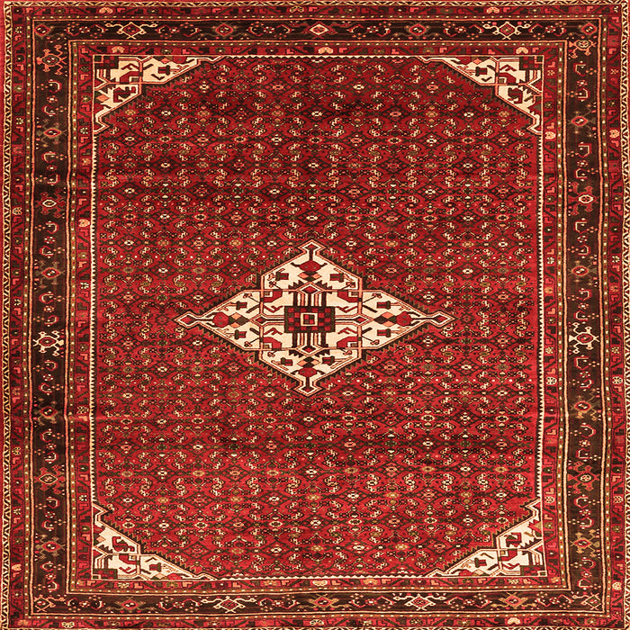 Serging Thickness of Persian Orange Traditional Rug, tr1636org