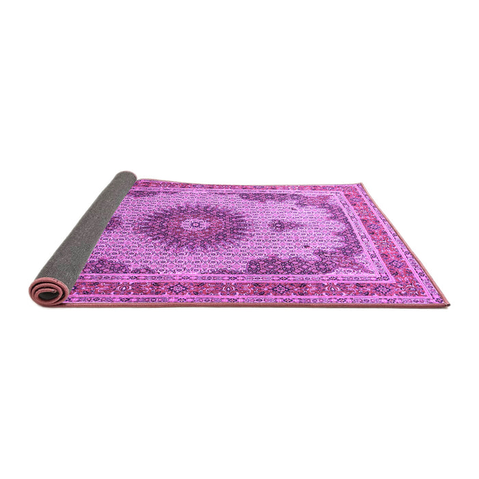 Sideview of Medallion Purple Traditional Rug, tr1637pur
