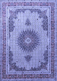 Medallion Blue Traditional Rug, tr1637blu