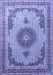 Medallion Blue Traditional Rug, tr1637blu