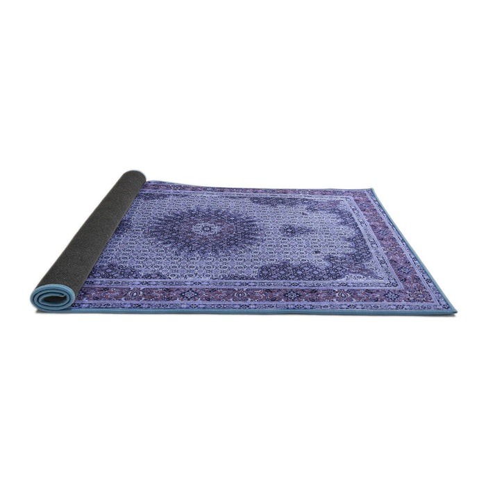 Sideview of Medallion Blue Traditional Rug, tr1637blu