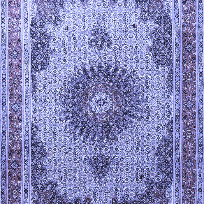 Medallion Blue Traditional Rug, tr1637blu