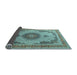 Sideview of Medallion Light Blue Traditional Rug, tr1637lblu