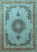 Medallion Light Blue Traditional Rug, tr1637lblu