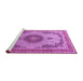 Sideview of Machine Washable Medallion Purple Traditional Area Rugs, wshtr1637pur