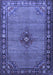 Machine Washable Persian Blue Traditional Rug, wshtr1638blu