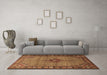 Machine Washable Persian Brown Traditional Rug in a Living Room,, wshtr1638brn