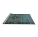 Sideview of Machine Washable Persian Light Blue Traditional Rug, wshtr1638lblu