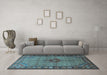 Machine Washable Persian Light Blue Traditional Rug in a Living Room, wshtr1638lblu