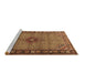 Sideview of Machine Washable Persian Brown Traditional Rug, wshtr1638brn