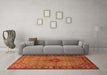 Machine Washable Persian Orange Traditional Area Rugs in a Living Room, wshtr1638org