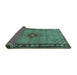 Sideview of Persian Turquoise Traditional Rug, tr1638turq