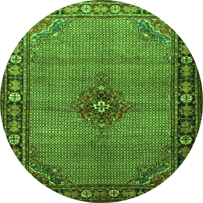 Machine Washable Persian Green Traditional Area Rugs, wshtr1638grn