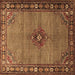 Square Machine Washable Persian Brown Traditional Rug, wshtr1638brn