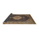 Sideview of Traditional Bakers Brown Medallion Rug, tr1639