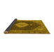 Sideview of Medallion Yellow Traditional Rug, tr1639yw