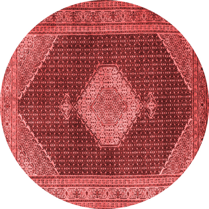 Machine Washable Medallion Red Traditional Rug, wshtr1639red