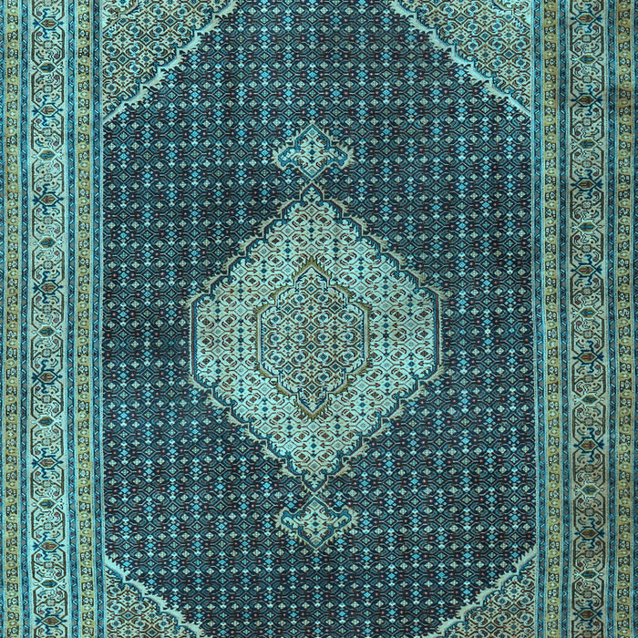 Medallion Light Blue Traditional Rug, tr1639lblu