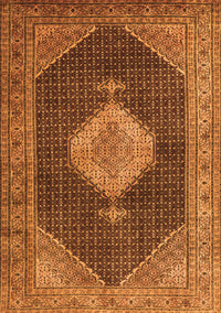 Medallion Orange Traditional Rug, tr1639org