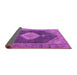 Sideview of Medallion Purple Traditional Rug, tr1639pur