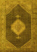 Medallion Yellow Traditional Rug, tr1639yw